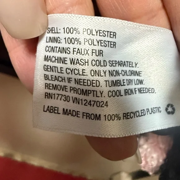 Sandy Liang Floral Sherpa Fleece Jacket Size L Half Zip Cozy Pullover - Picture 3 of 4